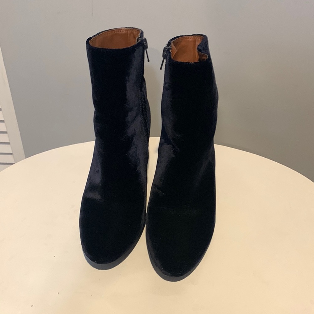 Lucky Brand Blue velvet booties